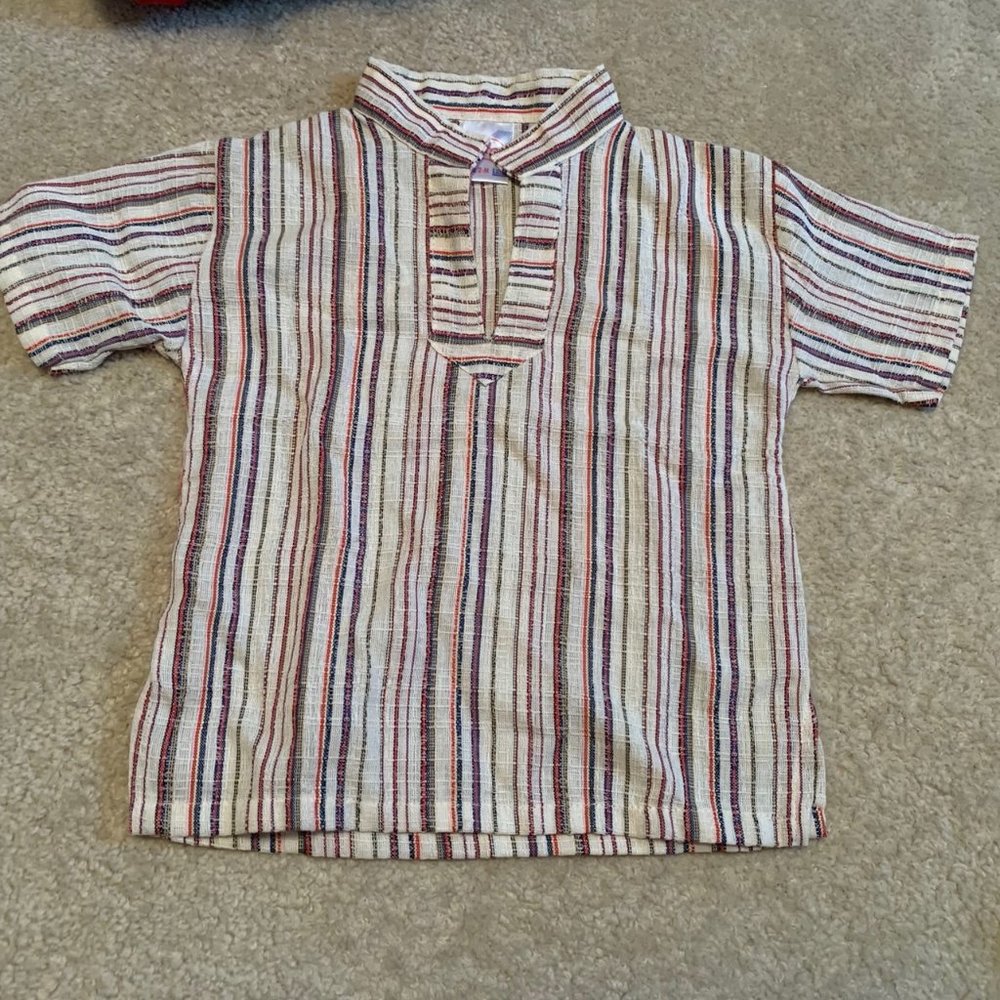 Giras Ecru Cotton Blend Gauze Shirt